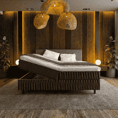 Boxspring Met Opbergruimte Hotel 180x210 Cm Comfortschuim (4 Cm) Medium & Met Opbergruimte Nova Spring - Dekbed-Discounter.nl