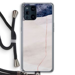Stone White: Oppo Find X3 Transparant Hoesje met koord