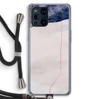 Stone White: Oppo Find X3 Transparant Hoesje met koord