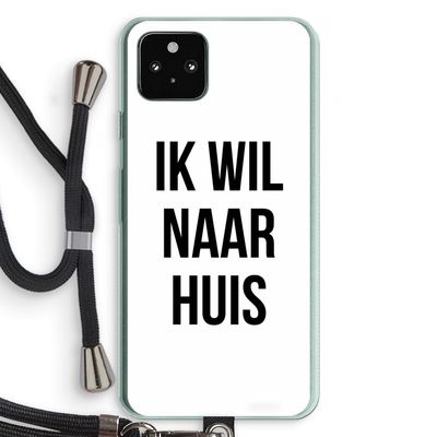 Ik wil naar huis: Pixel 5a 5G Transparant Hoesje met koord