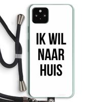 Ik wil naar huis: Pixel 5a 5G Transparant Hoesje met koord