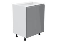Keukenkast ASPAS 2 deuren 60 cm wit/hoogglans grijs - thumbnail