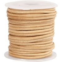 Creativ Company Leerkoord, dikte 2 mm, beige, 10 m/ 1 rol