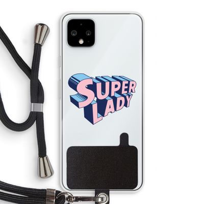 Superlady: Pixel 4 XL Transparant Hoesje met koord