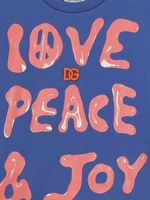 Dolce & Gabbana Kids t-shirt Love Peace & Joy - Bleu - thumbnail