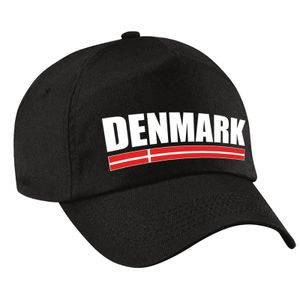 Denmark supporter pet / cap Denemarken zwart kinderen