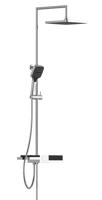 Schutte BLUEPERL hoofddouche set met planchet | chroom-zwart
 - 60566 60566 - thumbnail