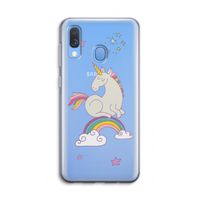Regenboog eenhoorn: Samsung Galaxy A40 Transparant Hoesje