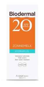 Biodermal Zonnemelk hydraplus SPF20 (200 ml)