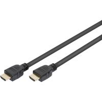 Digitus AK-330124-030-S HDMI-kabel HDMI Aansluitkabel HDMI-A-stekker, HDMI-A-stekker 3.00 m Zwart 8K UHD, Vergulde steekcontacten, Afscherming gevlochten, - thumbnail