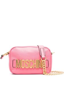 Moschino sac porté épaule à plaque logo - Rose