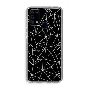 Geometrische lijnen wit: Samsung Galaxy M31 Transparant Hoesje
