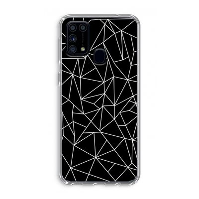 Geometrische lijnen wit: Samsung Galaxy M31 Transparant Hoesje
