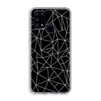 Geometrische lijnen wit: Samsung Galaxy M31 Transparant Hoesje