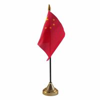 China tafelvlaggetje 10 x 15 cm met standaard - thumbnail