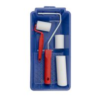 Lakroller schilderset - 5 en 10 cm - extra fijn - met verfbak en beugel - schuimrollers - verfset Lakroller schilderset - 5 en 10 cm - extra fijn - met verfbak en beugel - schuimrollers - verfset