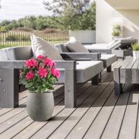 Rhododendron Kunstplant 55cm in pot Cerise UV