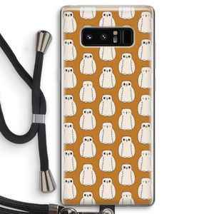 Uilen: Samsung Galaxy Note 8 Transparant Hoesje met koord