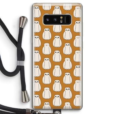 Uilen: Samsung Galaxy Note 8 Transparant Hoesje met koord