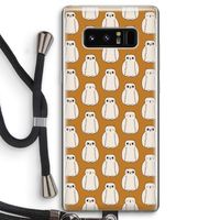 Uilen: Samsung Galaxy Note 8 Transparant Hoesje met koord
