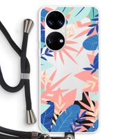 Tropisch: Huawei P50 Transparant Hoesje met koord