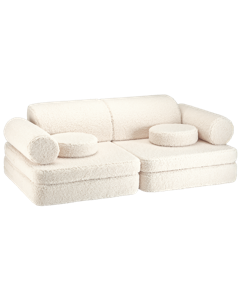 Wigiwama Settee Sofa - Cream White Teddy