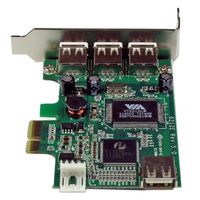 StarTech.com 4-poort PCI Express Low Profile High Speed USB-kaart - thumbnail