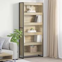 Boekenkast 2 pcs Sonoma 80 x 30 x 155 cm Bewerkt hout