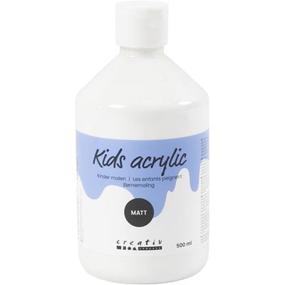 Creativ Company Acrylverf mat, wit, 500 ml/ 1 fles