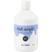 Creativ Company Acrylverf mat, wit, 500 ml/ 1 fles