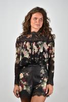 Zimmermann blouse Hypnotic Lace Yoke 5245TF251 black cascade Zimmermann blouse Hypnotic Lace Yoke 5245TF251 black cascade