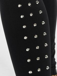 Urban Classics / Legging Side Rivets in zwart Urban Classics / Legging Side Rivets in zwart