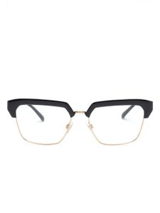 Dolce & Gabbana Eyewear lunettes de soleil Clubmaster à plaque logo - Noir