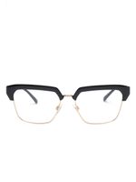 Dolce & Gabbana Eyewear lunettes de soleil Clubmaster à plaque logo - Noir