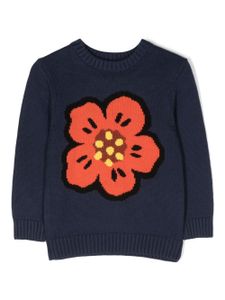 Kenzo Kids pull Boke Flower en maille intarsia - Bleu