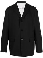 Jil Sander blazer à simple boutonnage - Noir