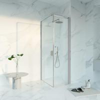 Fortifura Galeria Douchecabine - 60x80x200 - Profiel veiligheidsglas - anti kalk - Geborsteld RVS PVD (RVS) SW1122469/SW797914/SW797908