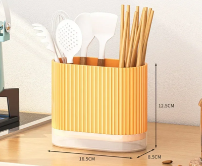 Organix - Multifunctionele Keukenbestekhouder met Afvoer & Wandmontage (Zonder Boren)