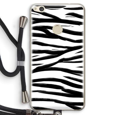 Zebra pattern: Huawei Ascend P8 Lite (2017) Transparant Hoesje met koord