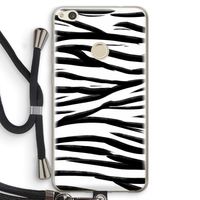 Zebra pattern: Huawei Ascend P8 Lite (2017) Transparant Hoesje met koord