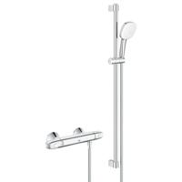 GROHE Grohtherm 1000 Comfortset - thermostatisch - HOH=15cm - met koppeling - 90cm - chroom 34824005