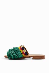 Leren sandalen Stella Jean - GREEN - 40