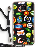 Fruitsticker: Motorola Moto Z Force Transparant Hoesje met koord