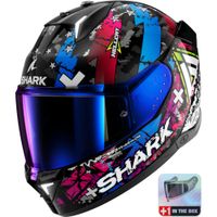 SHARK Skwal i3 Hellcat, Integraalhelm, Zwart-Chroom-Blauw KUB - thumbnail