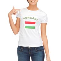 Wit dames t-shirt Hongarije XL  -