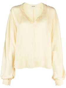 Zadig&Voltaire blouse Tonastir à fini satiné - Jaune