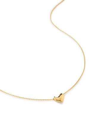 Monica Vinader collier en vermeil à pendentif cœur - Or