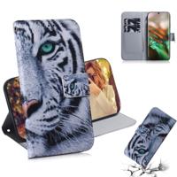 3D gekleurde tekening horizontale Flip leergeval met houder & kaartsleuf & portemonnee voor Galaxy Note 10 (Tiger)