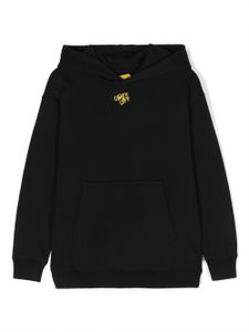 Off-White Kids hoodie en coton à logo imprimé - Noir