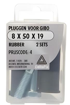 Giboplug 8x50 19 rubber 2 sets - Deltafix